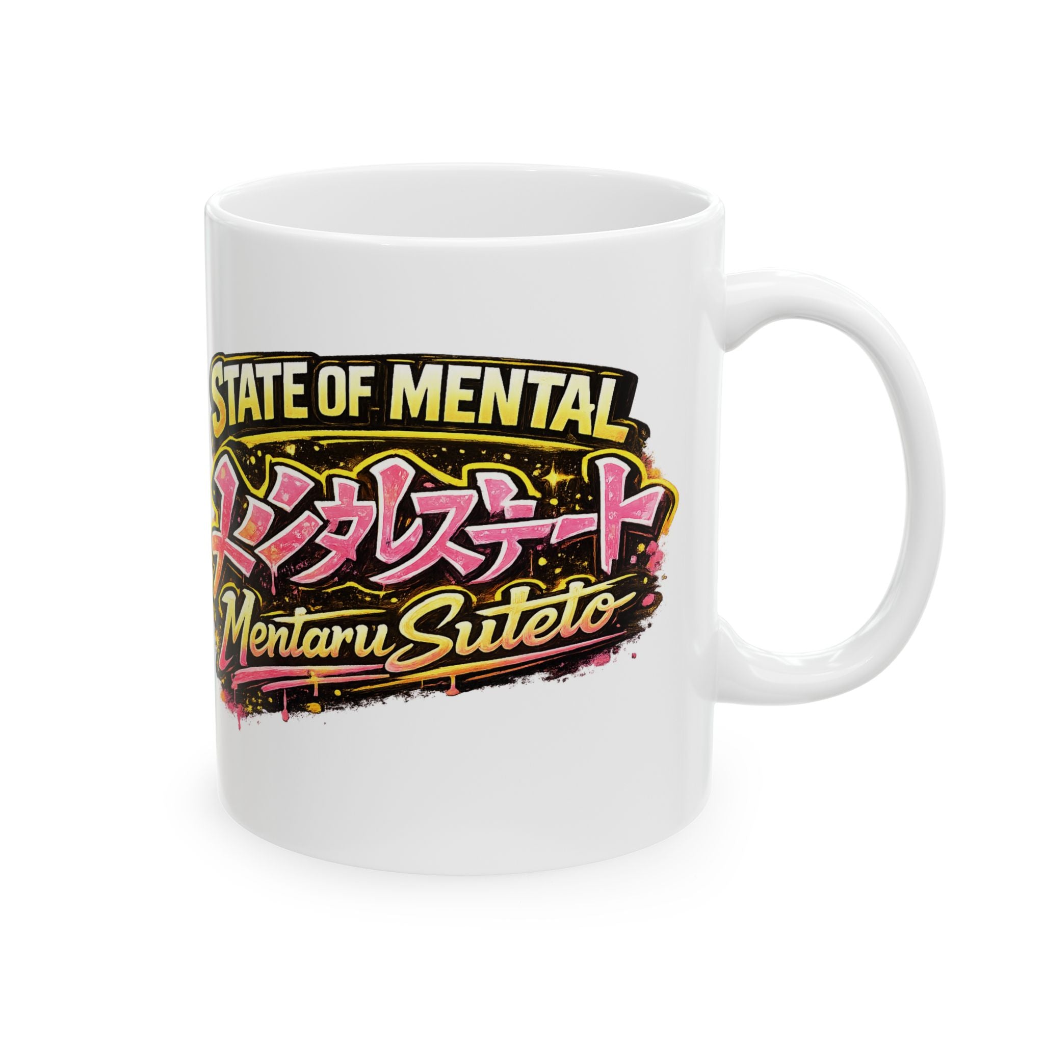 MON Series: State of Mental Ceramic Mug — 11 oz or 15 oz, Microwave + Dishwasher Safe