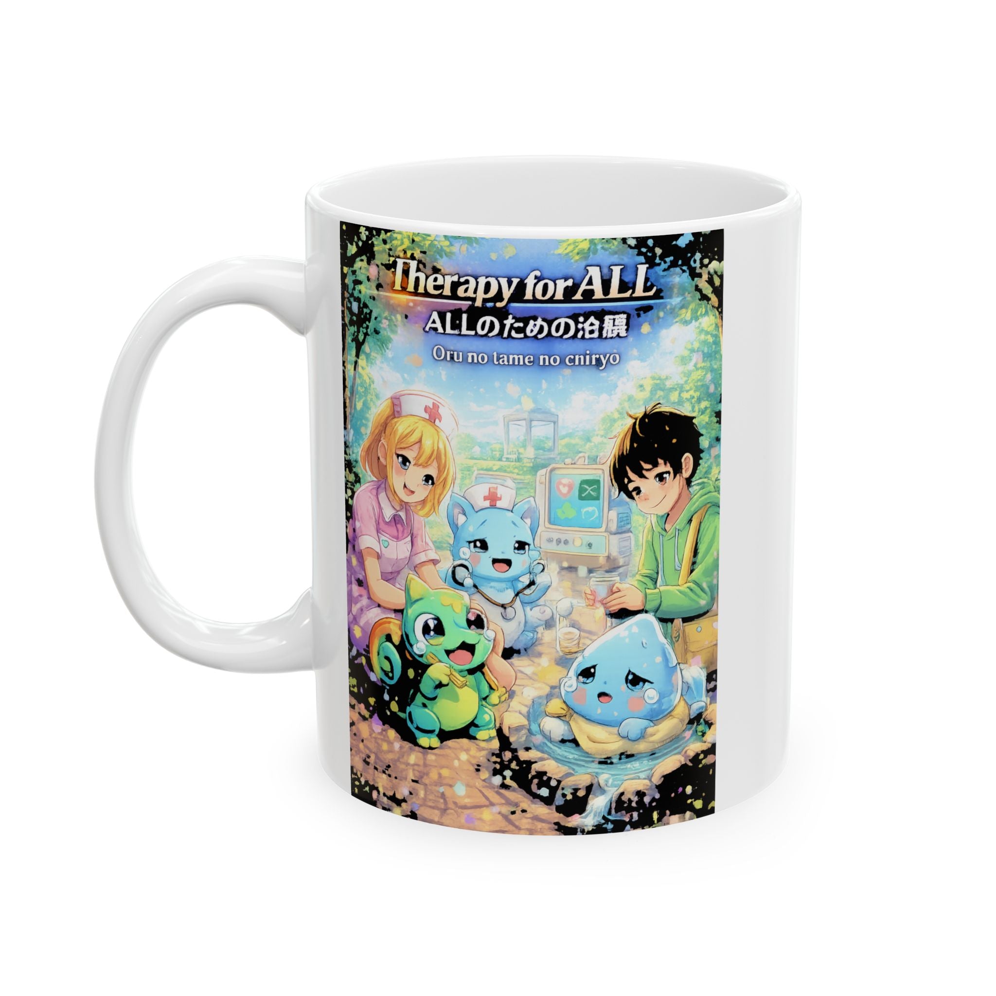MON Series: Therapy for ALL Ceramic Mug — 11 oz or 15 oz, Microwave + Dishwasher Safe