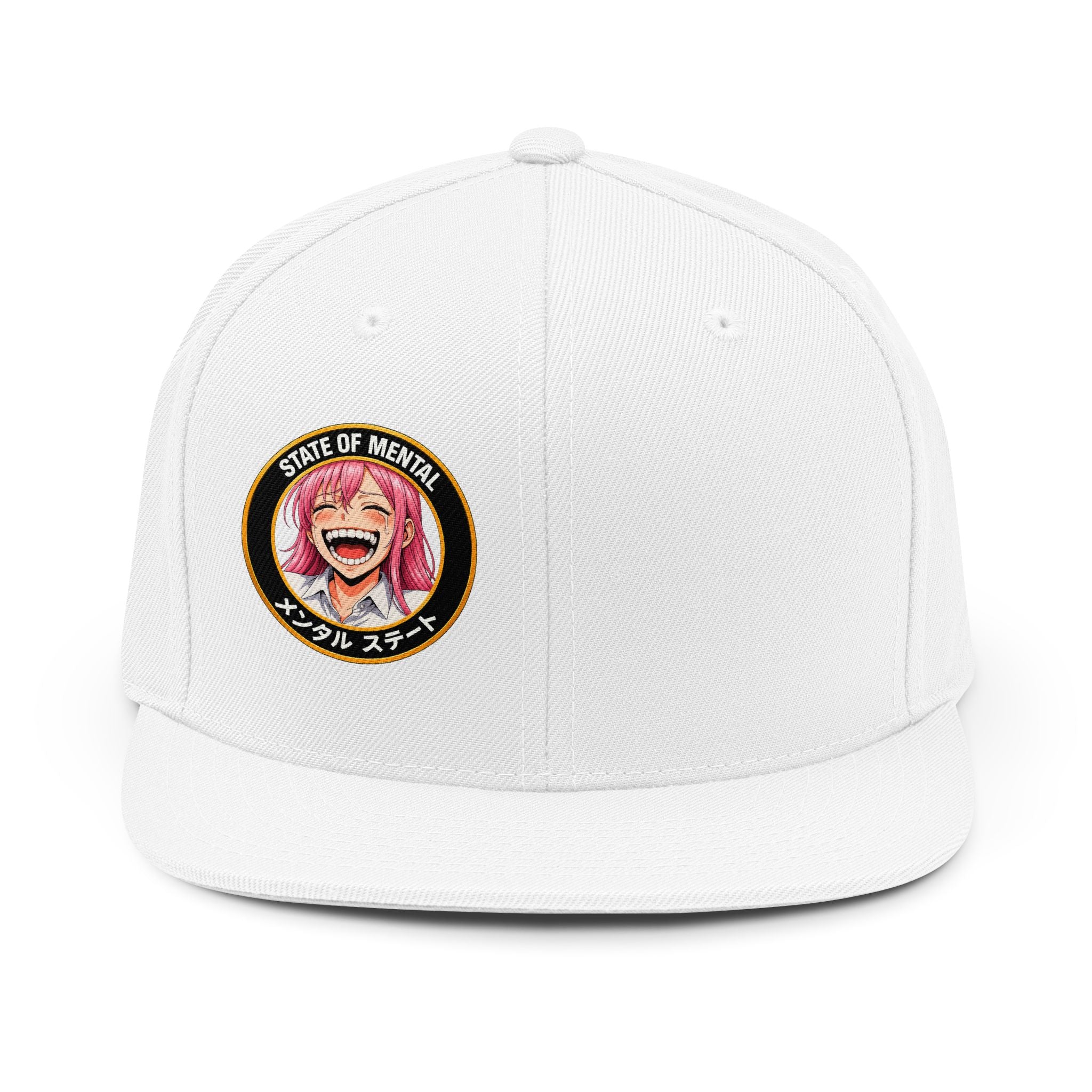 State of Mental Unisex Snapback Hat — High-Profile, Flat Brim, Adjustable