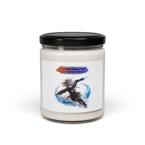 A Drop of Enthusiasm Scented Soy Candle, 9 oz — 50–60 Hour Burn, 12 Scents