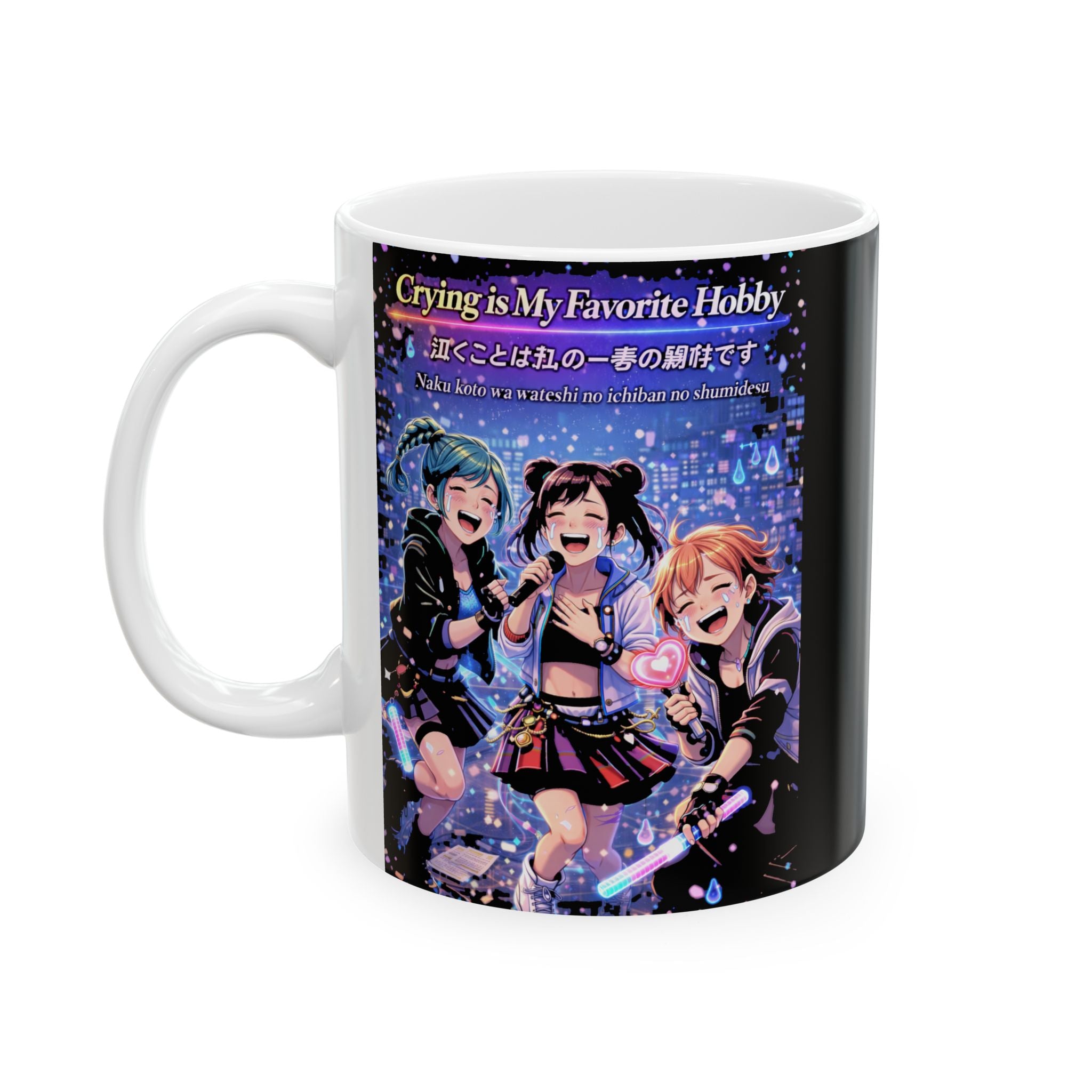 POP Series: Crying is My Favorite Hobby Ceramic Mug — 11 oz or 15 oz, Microwave + Dishwasher Safe