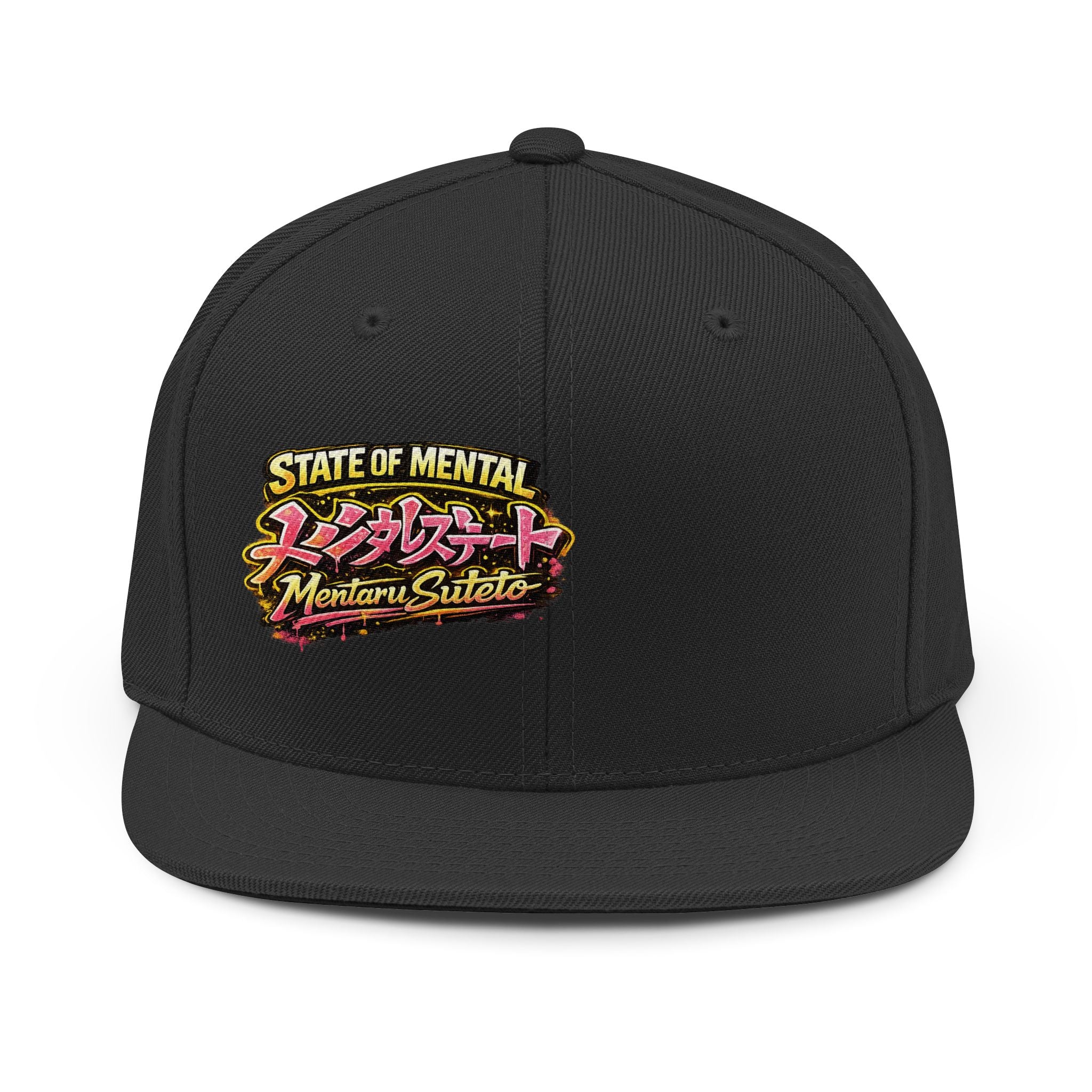 State of Mental Graffiti I Unisex Snapback Hat — High-Profile, Flat Brim, Adjustable