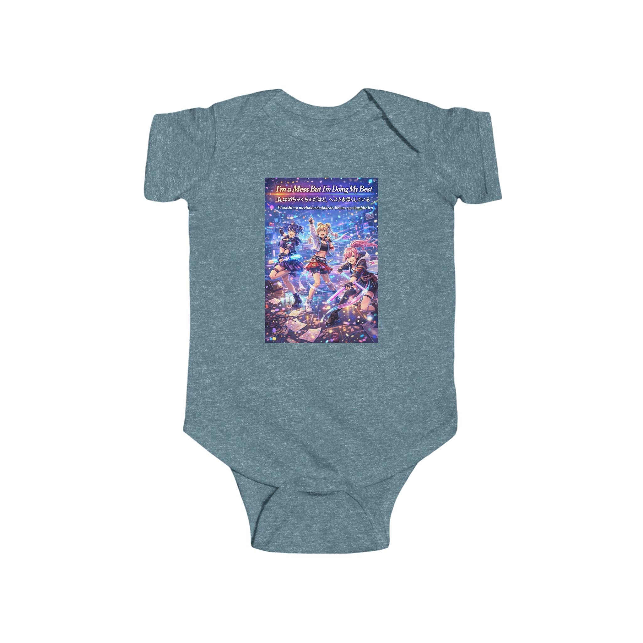 LIMITED LAUNCH DROP: I’m a Mess But I’m Doing My Best Infant Fine Jersey Bodysuit — Soft + Durable, Easy-Snap Closure