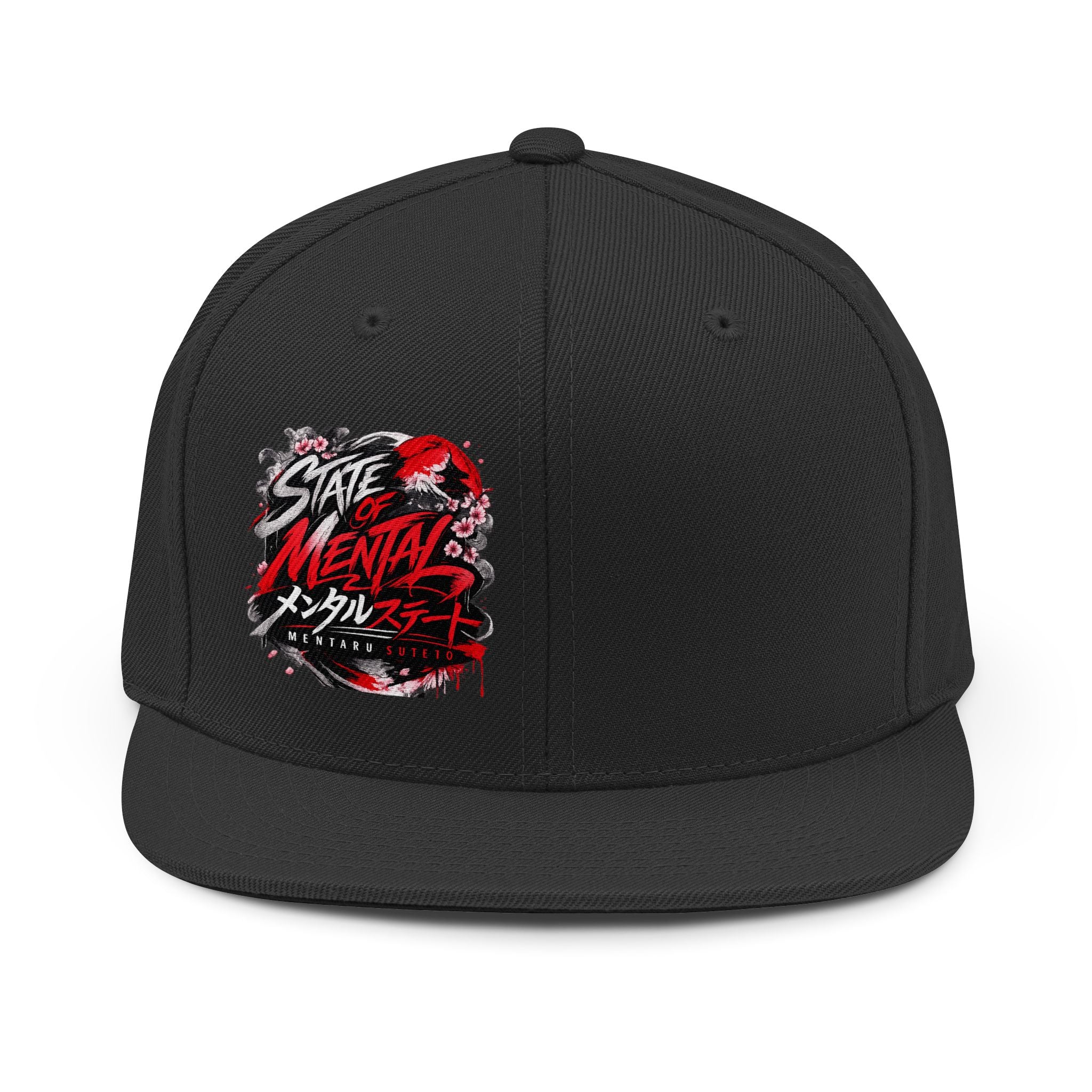 State of Mental Graffiti II Unisex Snapback Hat — High-Profile, Flat Brim, Adjustable