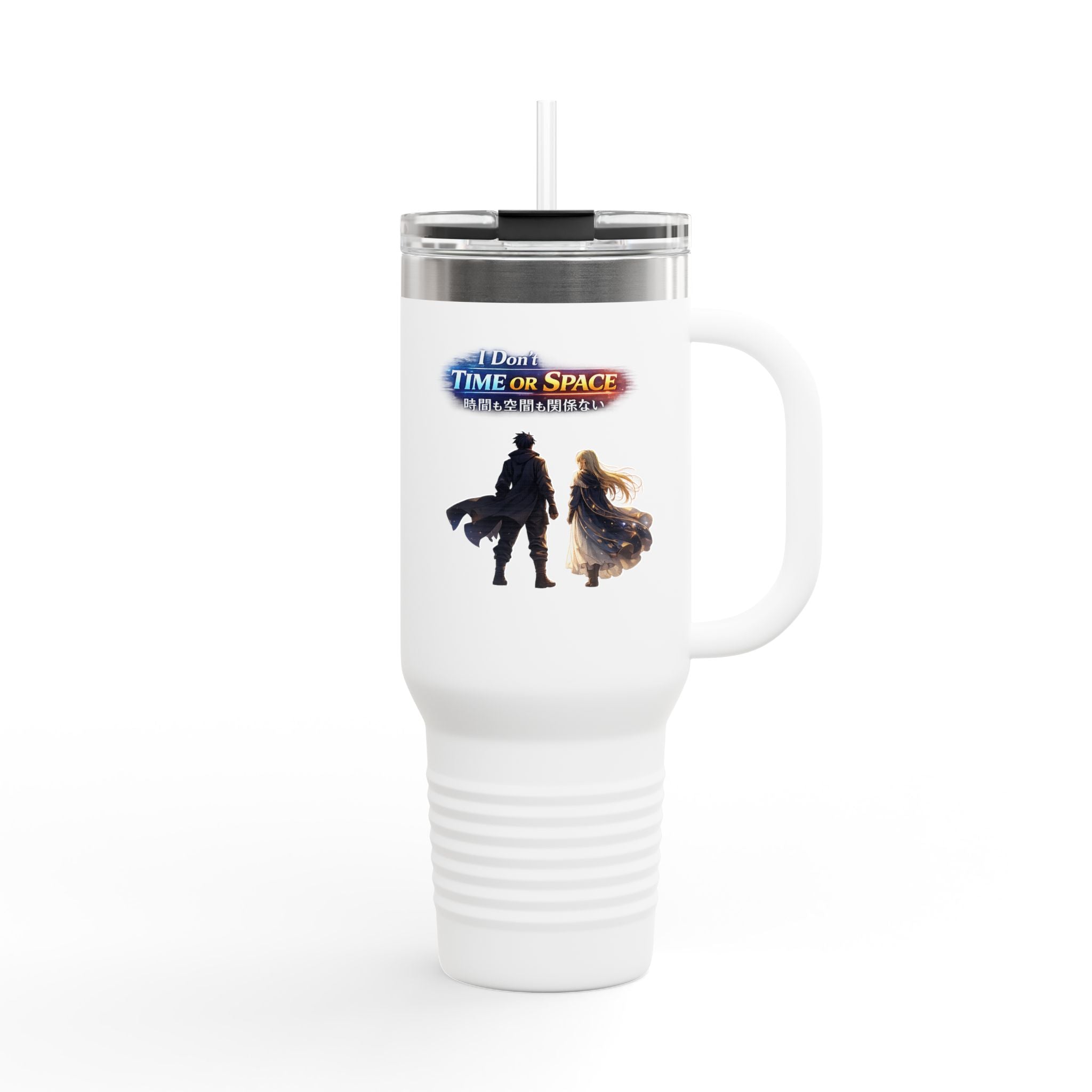 I Don't Time OR Space Insulated Travel Mug, 40 oz — Stainless Steel, Double-Wall Insulated