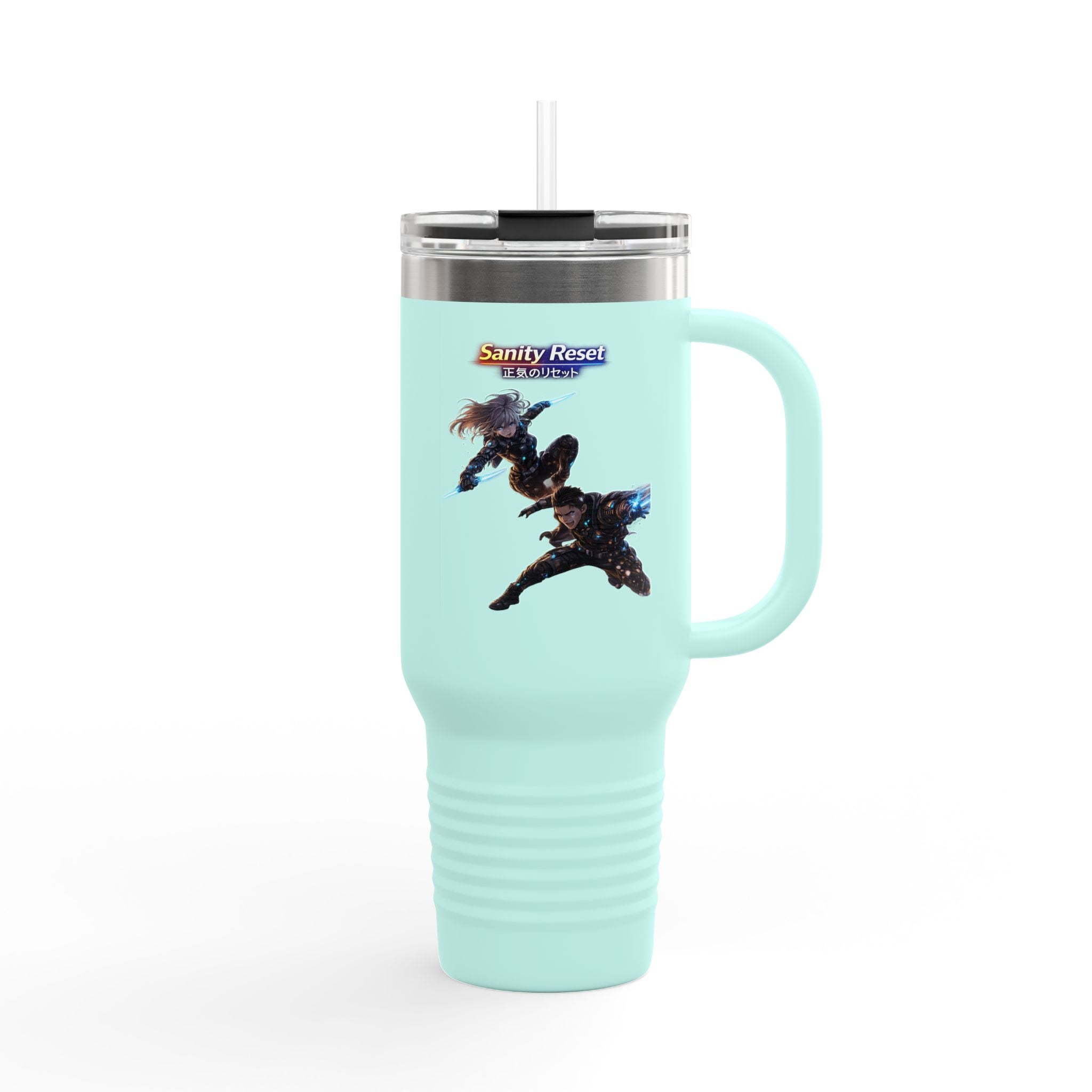 Sanity Reset This Insulated Travel Mug, 40 oz — Stainless Steel, Double-Wall Insulated