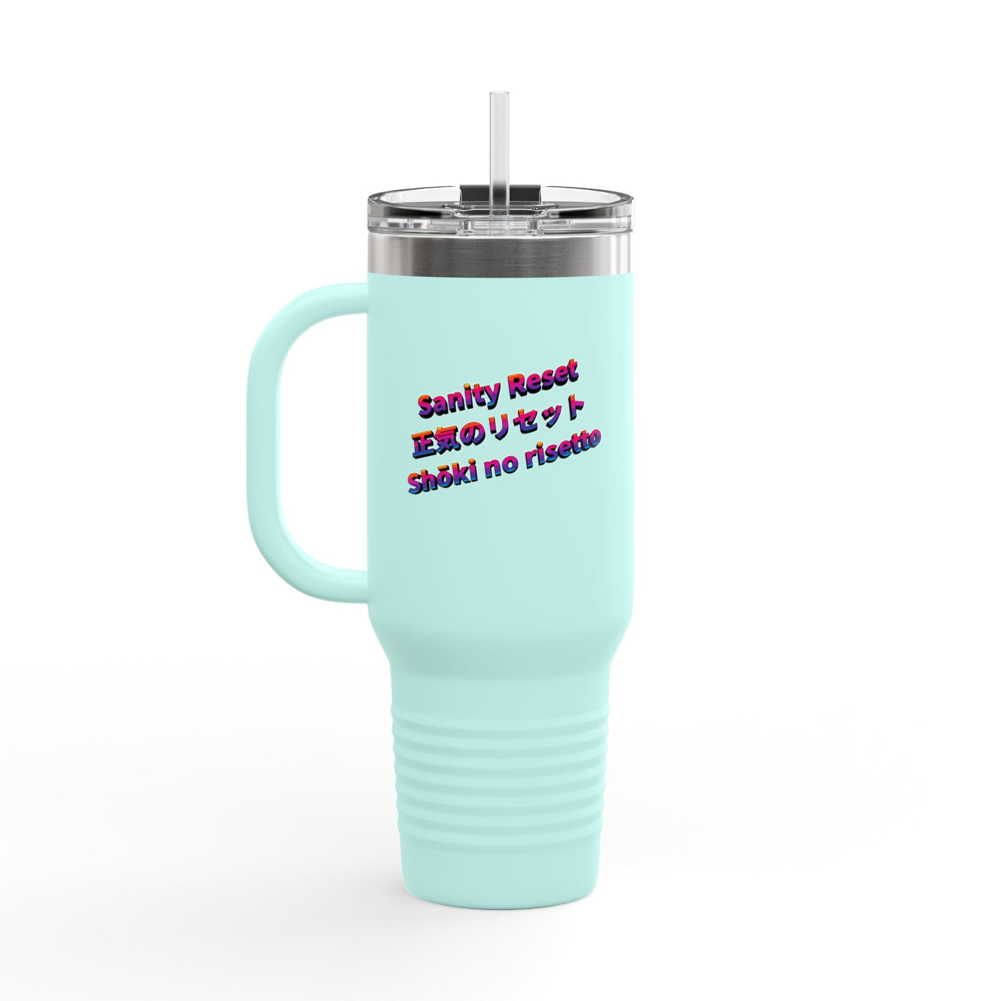 Sanity Reset This Insulated Travel Mug, 40 oz — Stainless Steel, Double-Wall Insulated