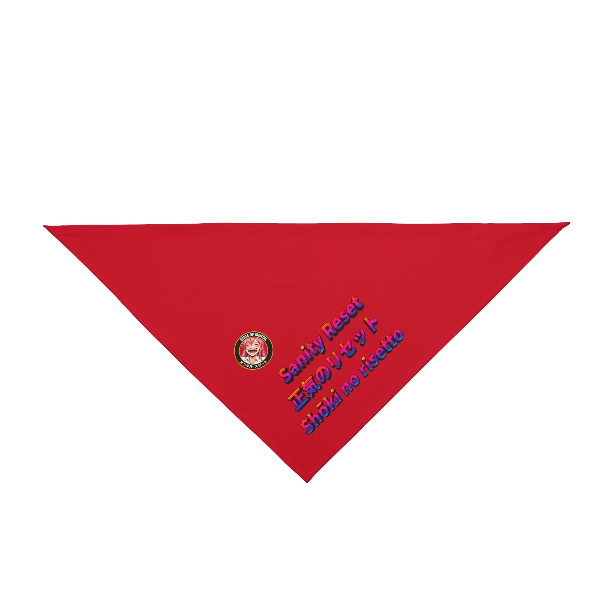 LIMITED LAUNCH DROP Sanity Reset Pet Bandana — Soft-Spun Polyester, 2 Sizes, One-Sided Print