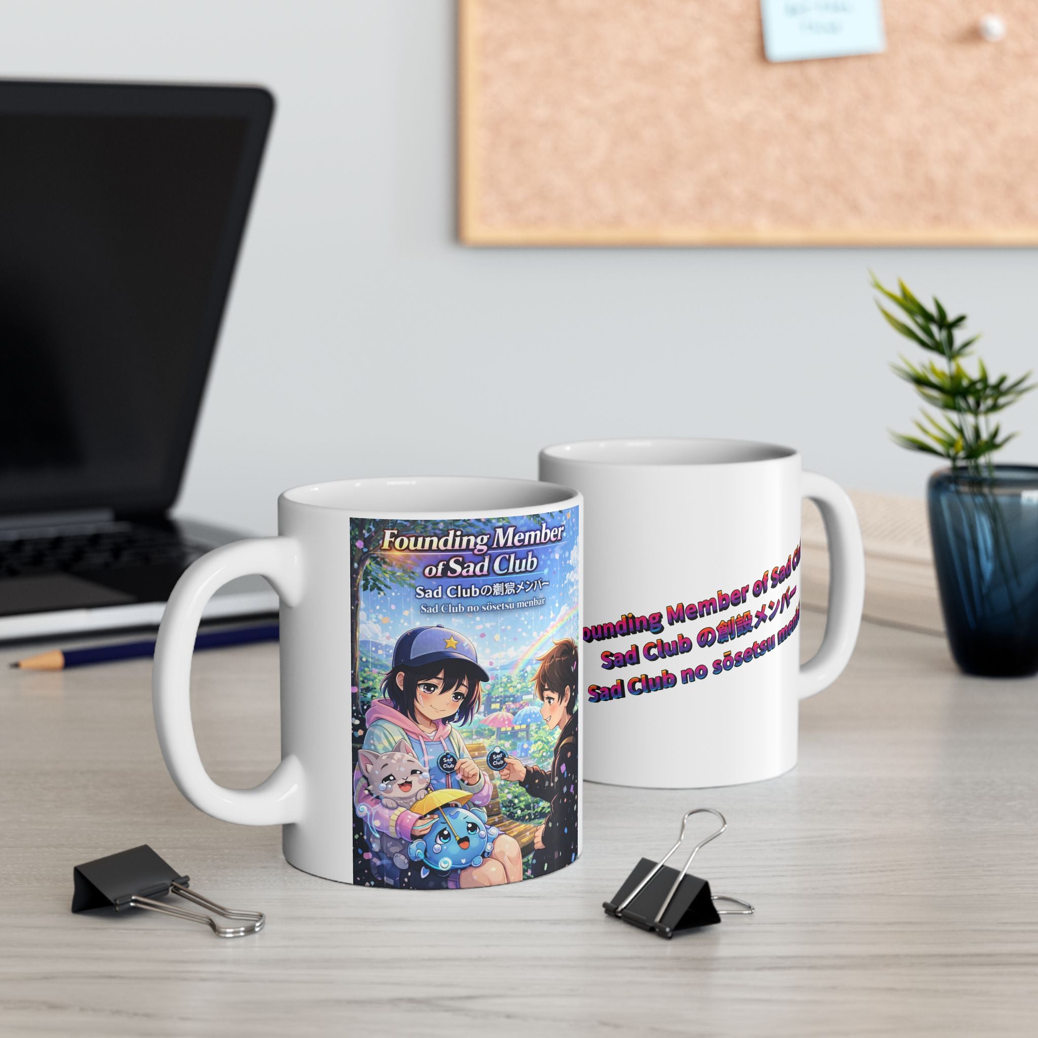 MON Series: Founding Member of Sad Club Ceramic Mug — 11 oz or 15 oz, Microwave + Dishwasher Safe