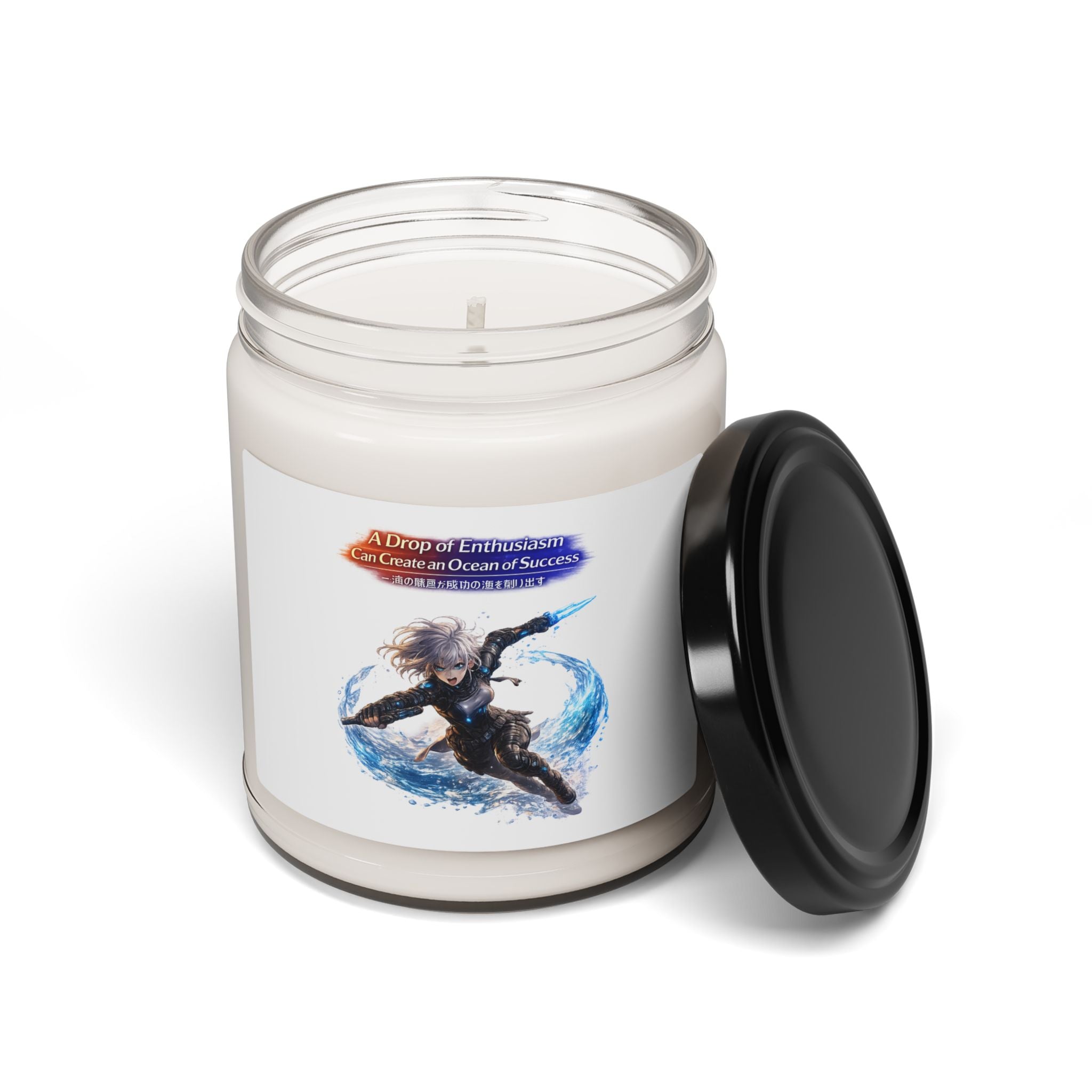 A Drop of Enthusiasm Scented Soy Candle, 9 oz — 50–60 Hour Burn, 12 Scents