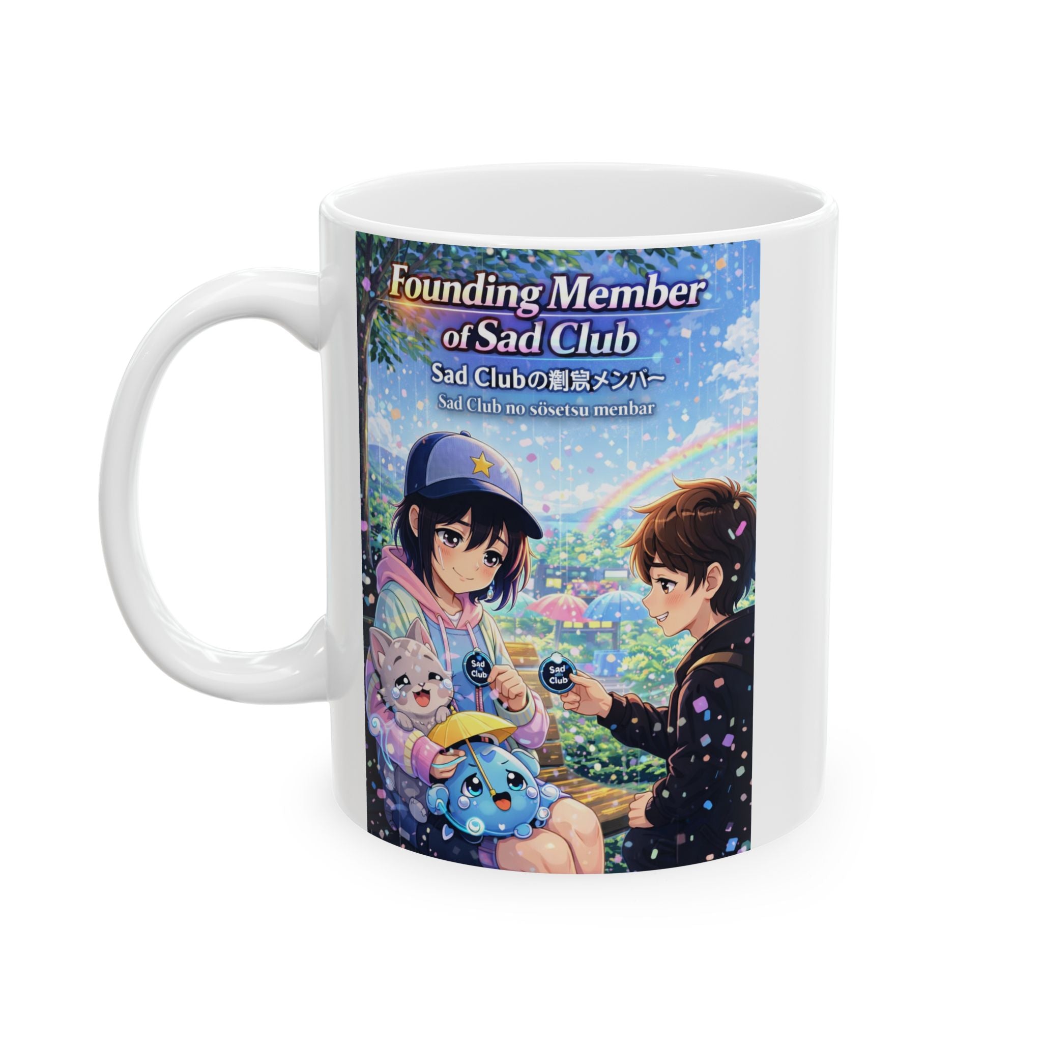 MON Series: Founding Member of Sad Club Ceramic Mug — 11 oz or 15 oz, Microwave + Dishwasher Safe