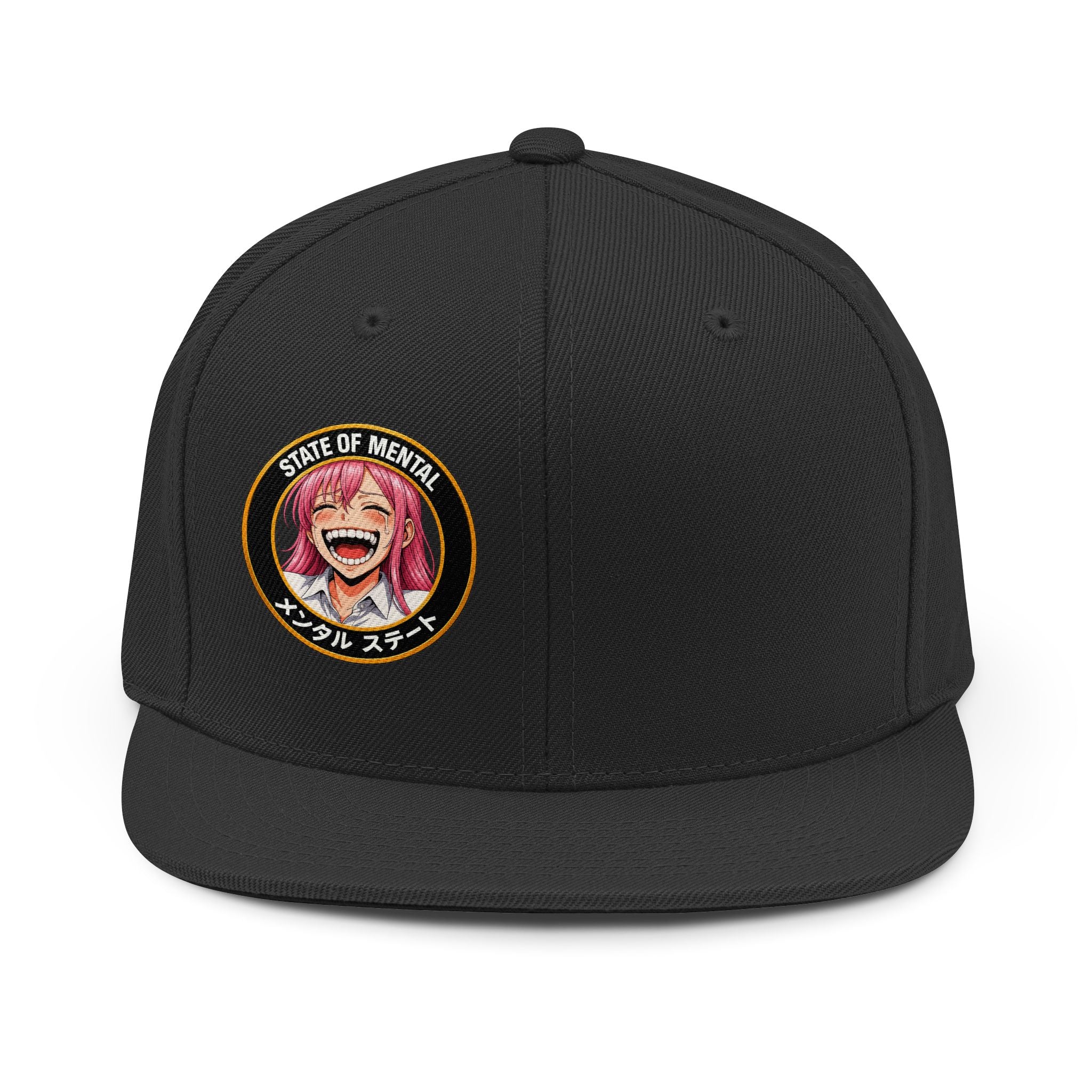 State of Mental Unisex Snapback Hat — High-Profile, Flat Brim, Adjustable