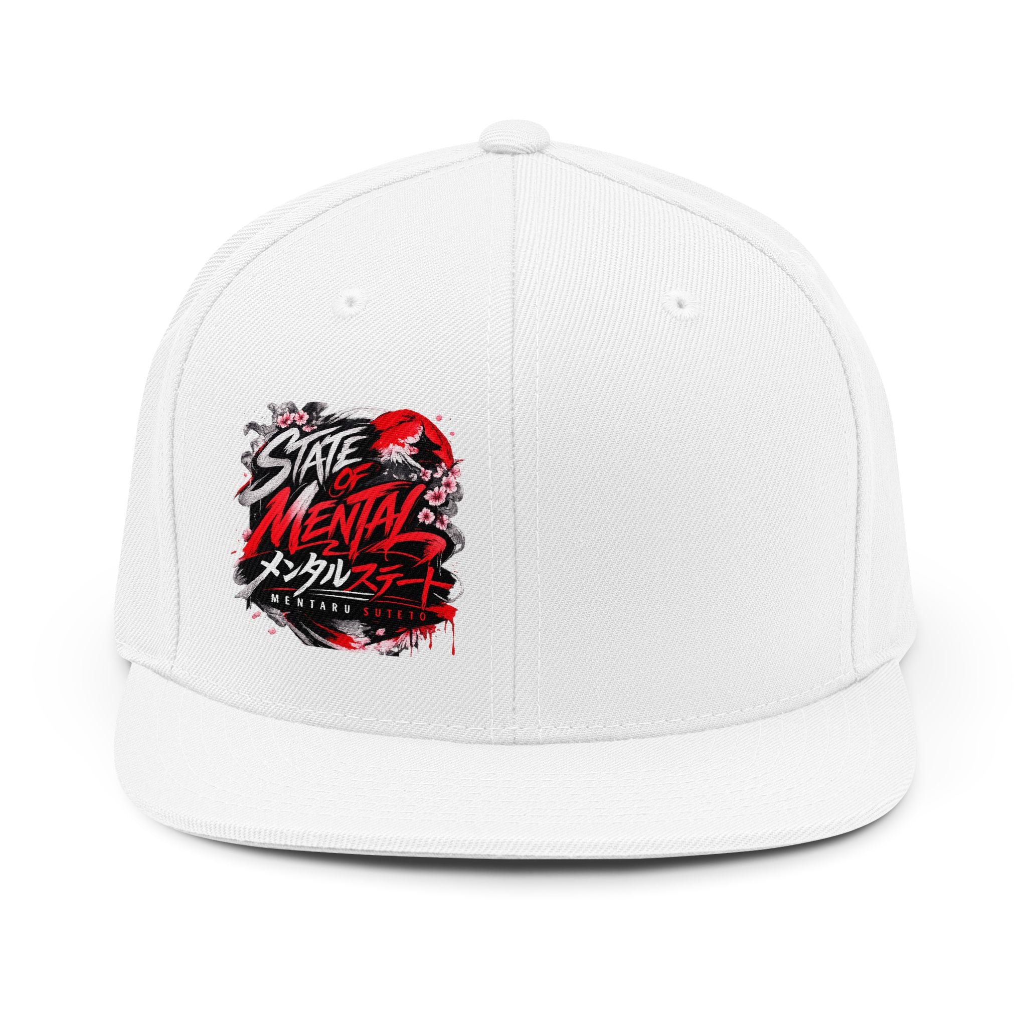 State of Mental Graffiti II Unisex Snapback Hat — High-Profile, Flat Brim, Adjustable