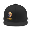 State of Mental Cracked Mask Unisex Snapback Hat — High-Profile, Flat Brim, Adjustable