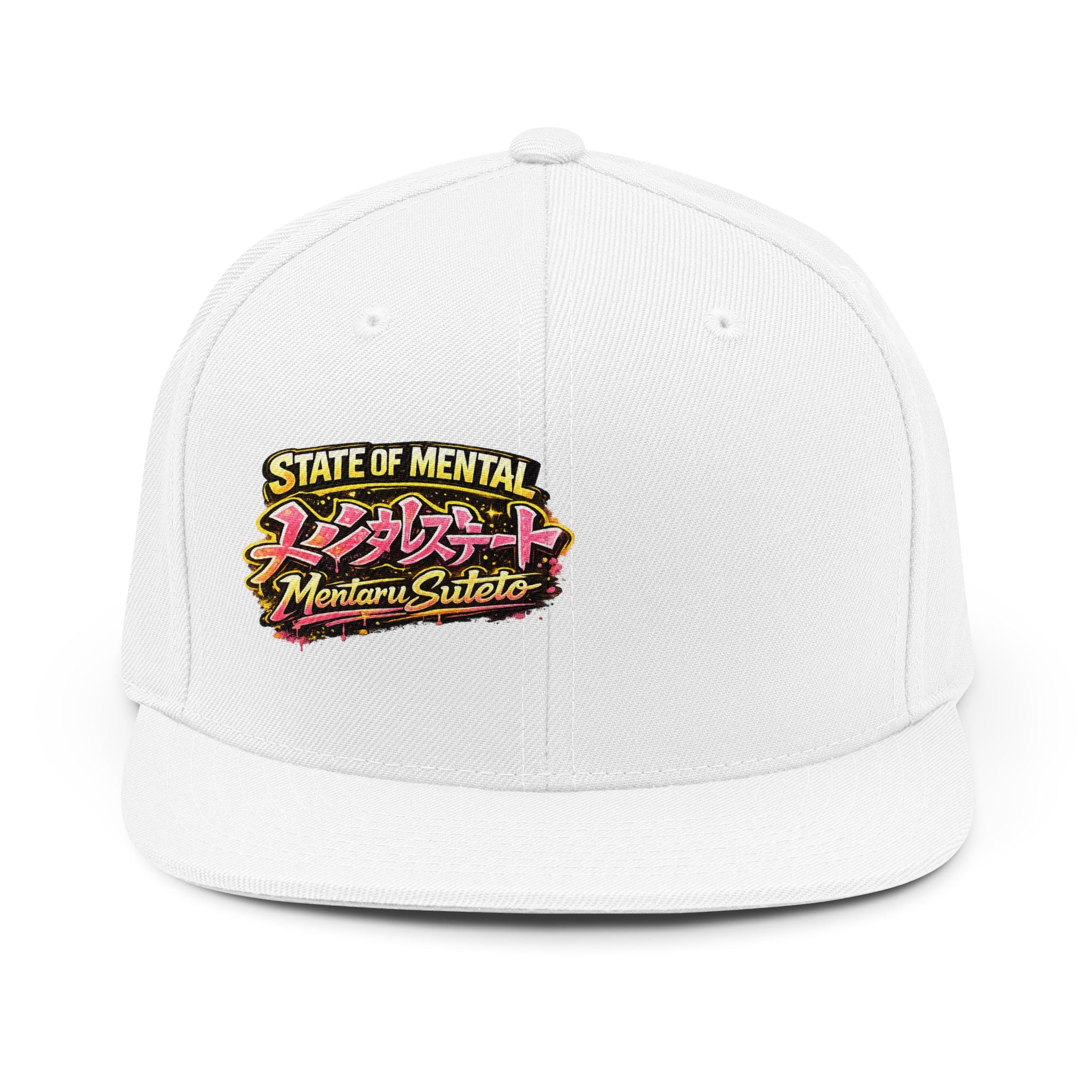 State of Mental Graffiti I Unisex Snapback Hat — High-Profile, Flat Brim, Adjustable