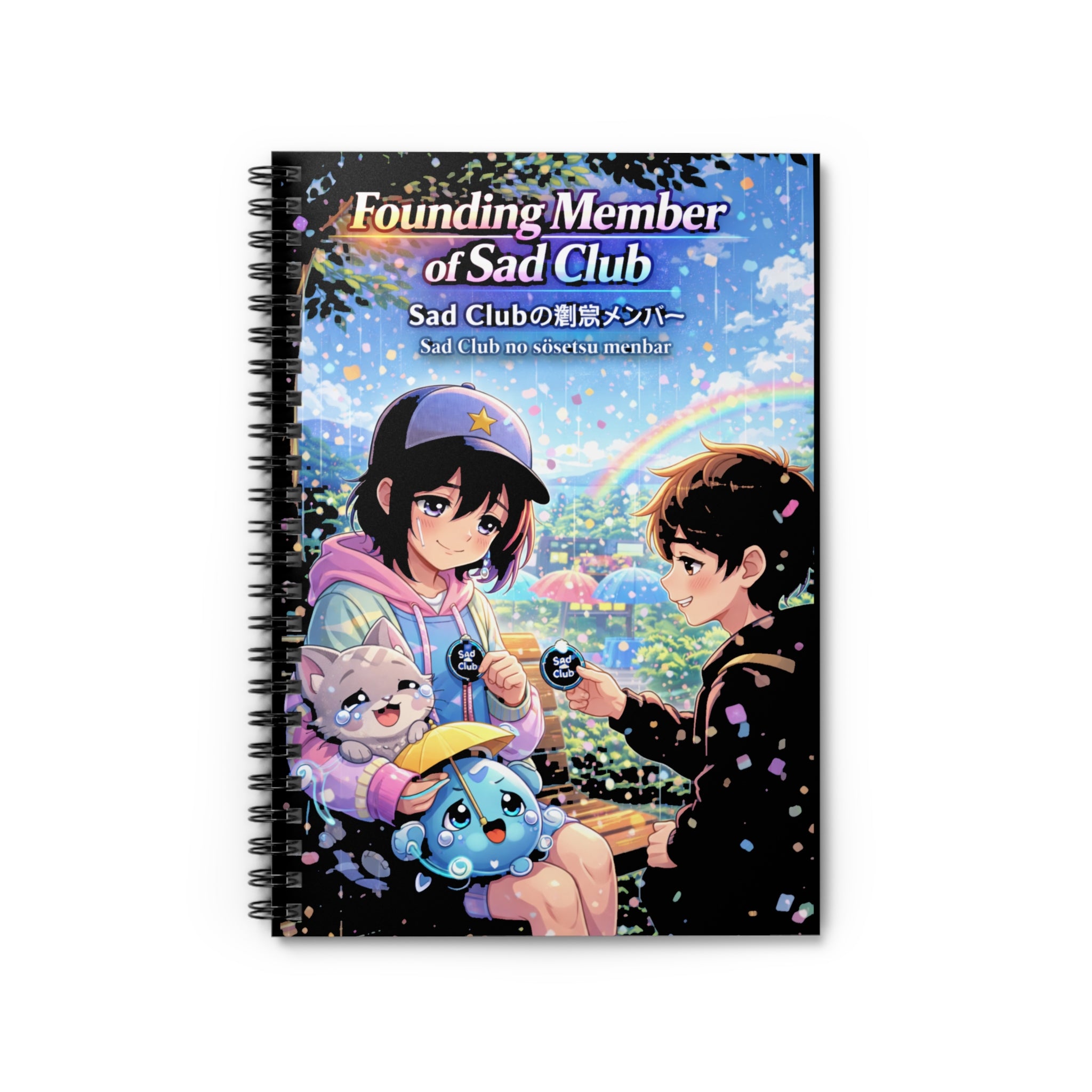 Founding Member of Sad Club This Spiral Notebook (Ruled Line) — 6" × 8", 118 Pages