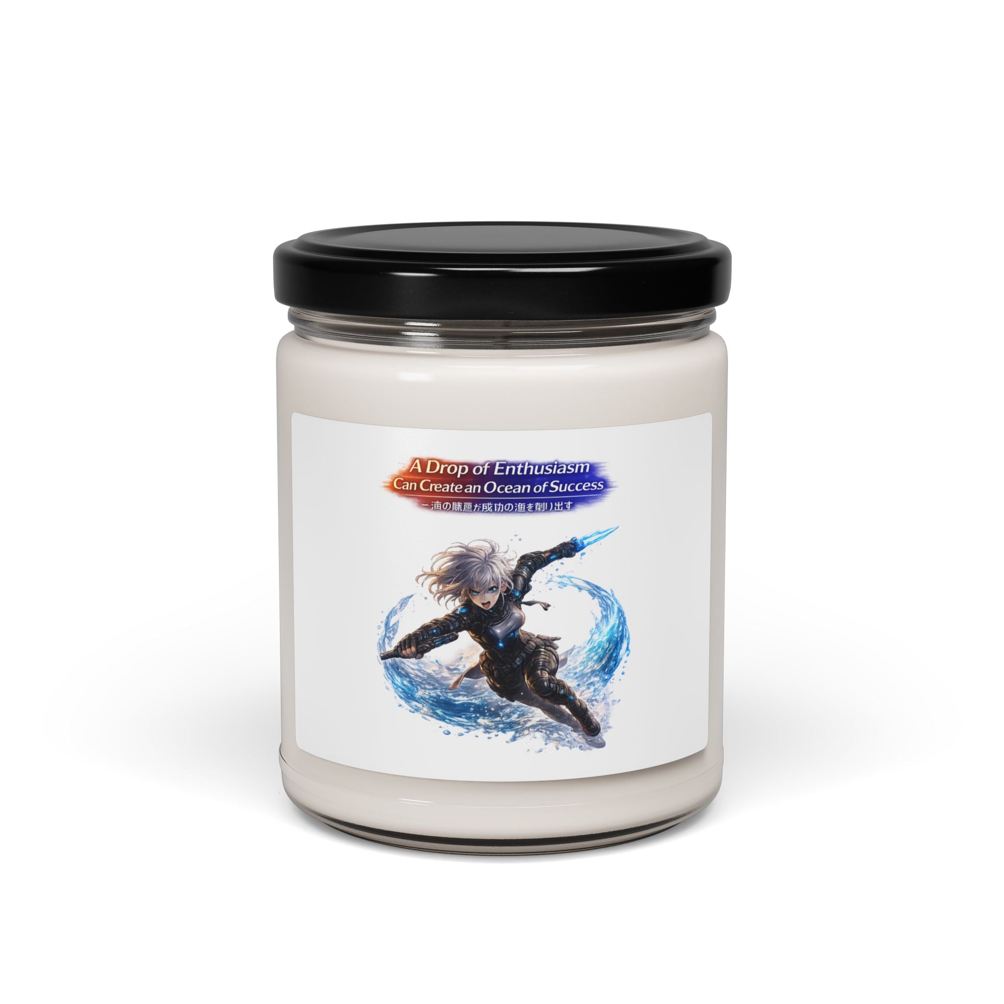 A Drop of Enthusiasm Scented Soy Candle, 9 oz — 50–60 Hour Burn, 12 Scents