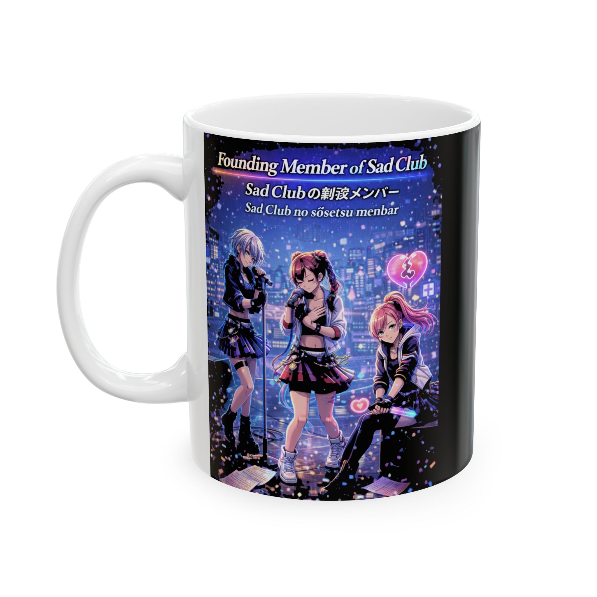 POP Series: Founding Member of Sad Club Ceramic Mug — 11 oz or 15 oz, Microwave + Dishwasher Safe