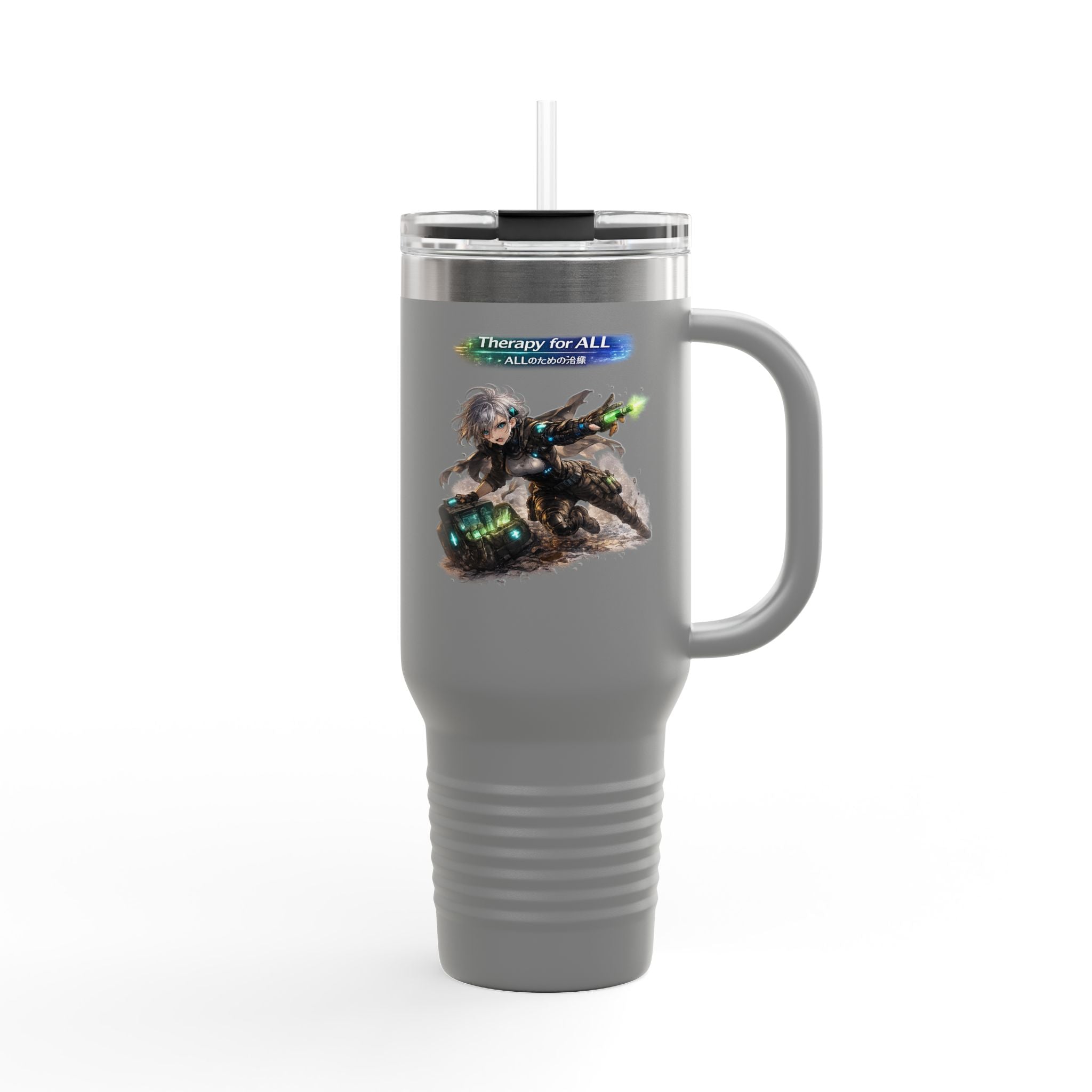 Therapy for ALL This Insulated Travel Mug, 40 oz — Stainless Steel, Double-Wall Insulated