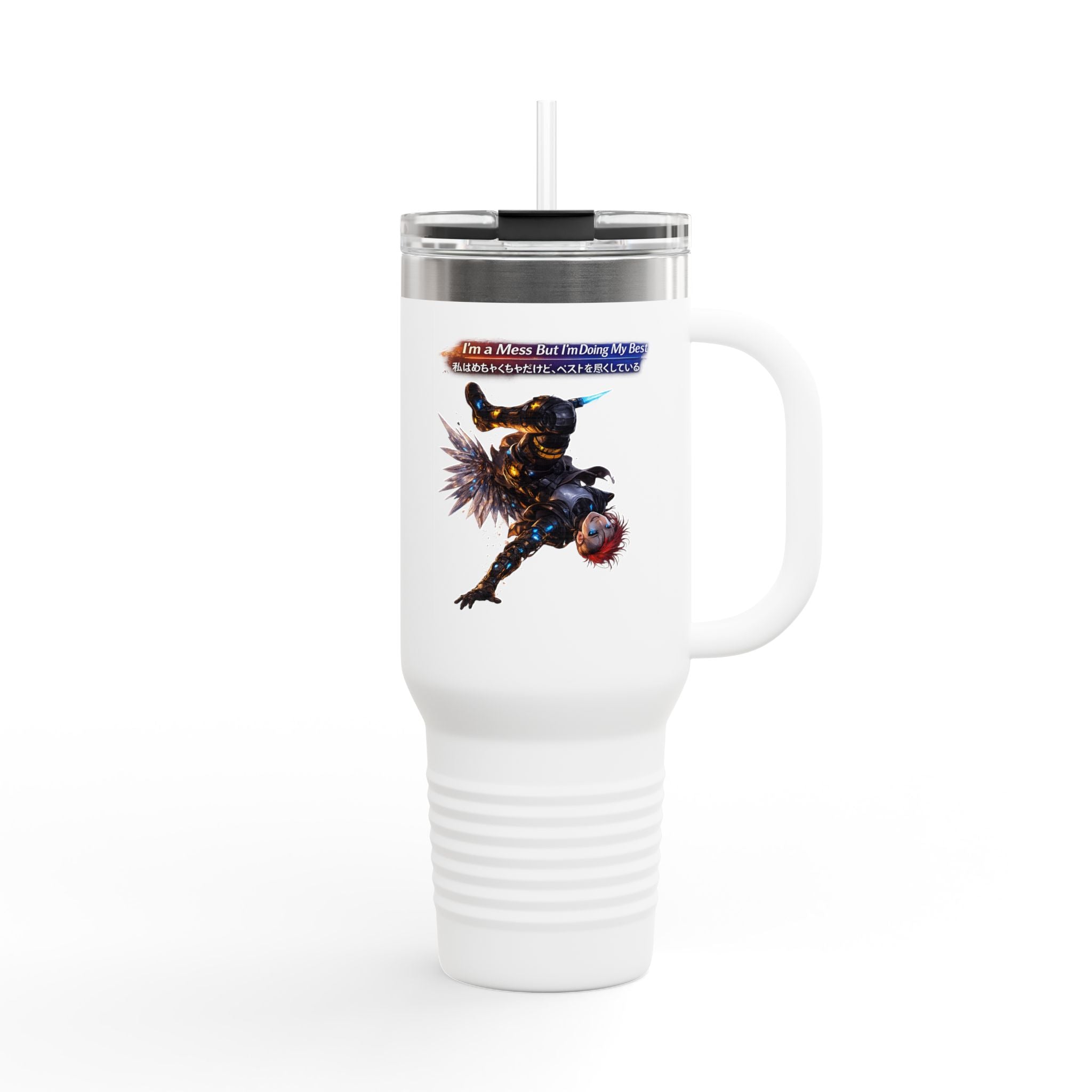 I'm a Mess But I'm Doing My Best Insulated Travel Mug, 40 oz — Stainless Steel, Double-Wall Insulated