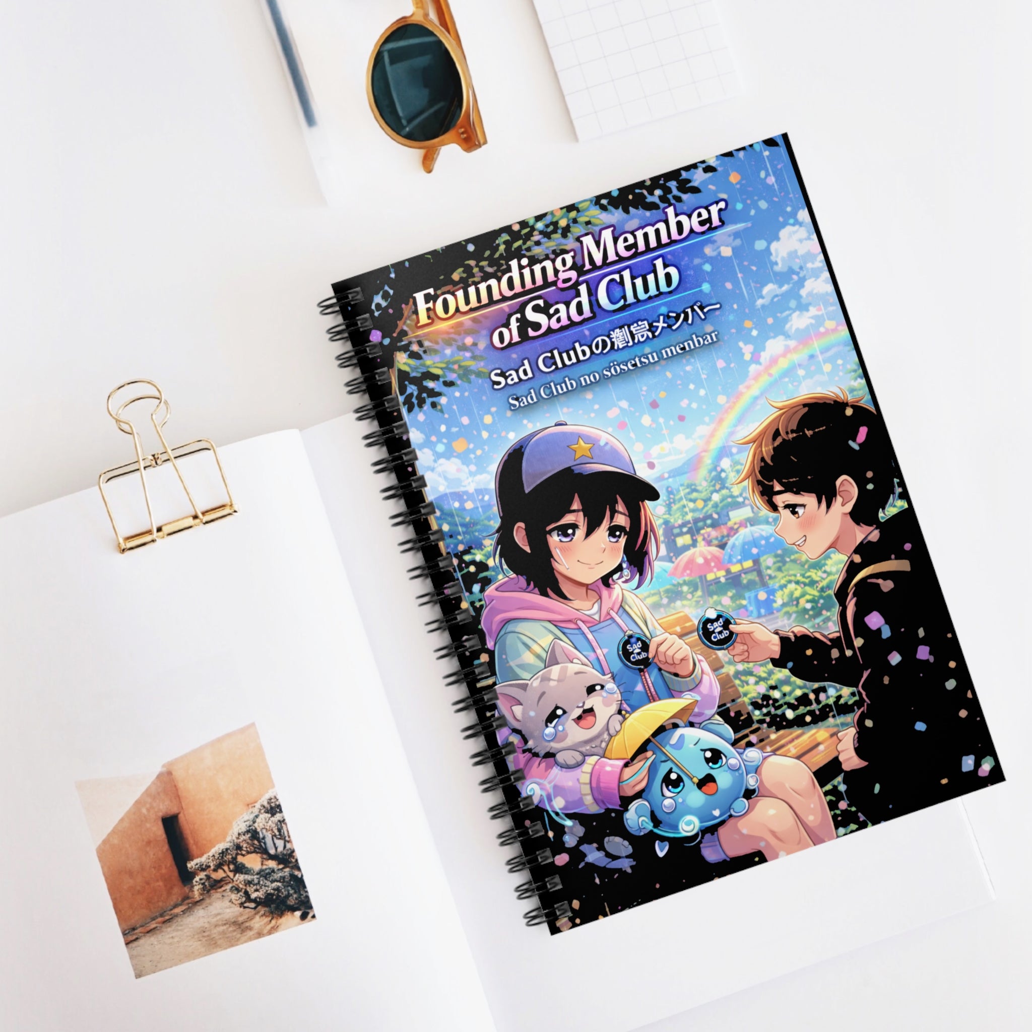 Founding Member of Sad Club This Spiral Notebook (Ruled Line) — 6" × 8", 118 Pages