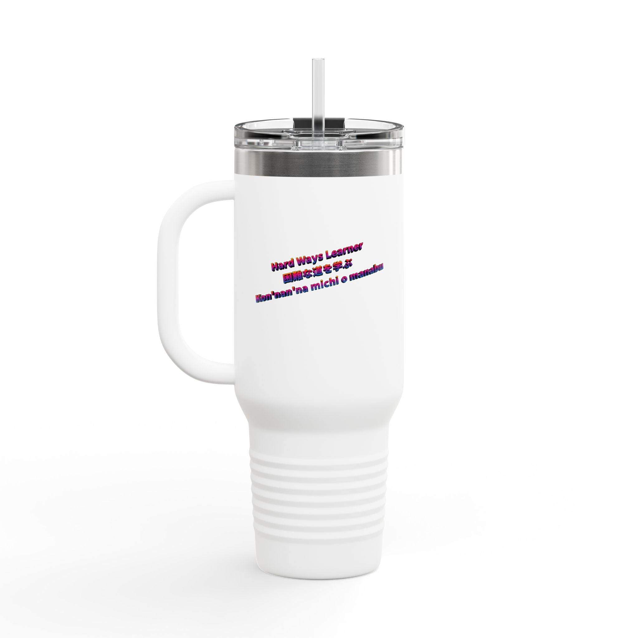 Hard Ways Learner Insulated Travel Mug, 40 oz — Stainless Steel, Double-Wall Insulated
