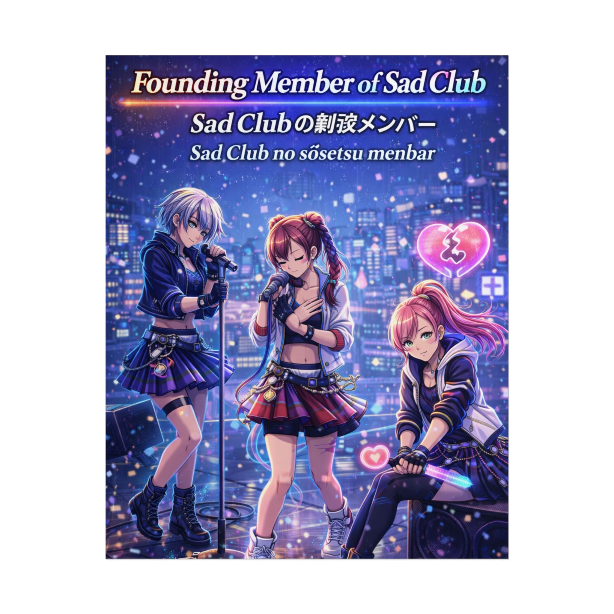 POP Series: Founding Member of Sad Club Rolled Posters — Matte or Semi-Gloss