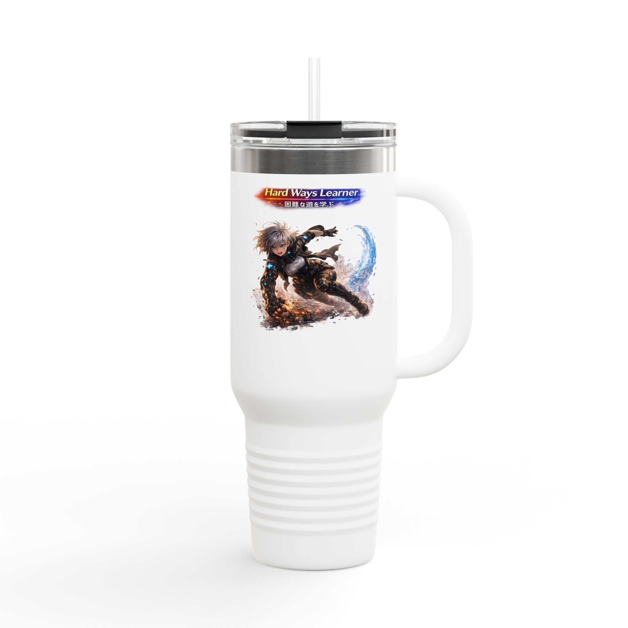 Hard Ways Learner Insulated Travel Mug, 40 oz — Stainless Steel, Double-Wall Insulated