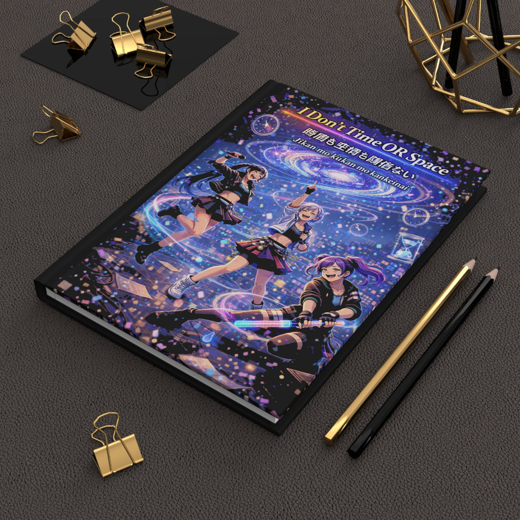 I Don't Time OR Space Hardcover Journal (Matte) — 5.75" × 8", 150 Lined Pages
