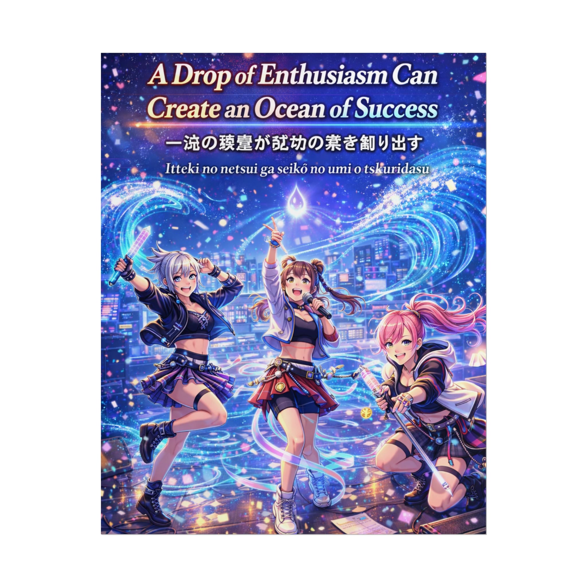 POP Series: A Drop of Enthusiasm Rolled Posters — Matte or Semi-Gloss