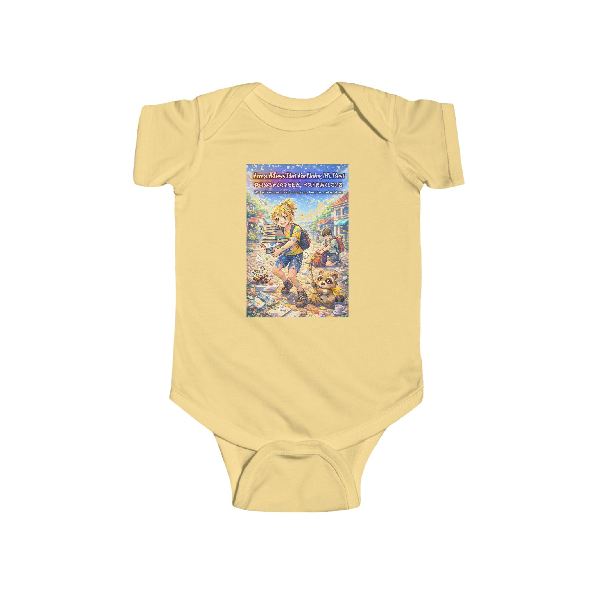LIMITED LAUNCH DROP: I’m a Mess But I’m Doing My Best Infant Fine Jersey Bodysuit — Soft + Durable, Easy-Snap Closure